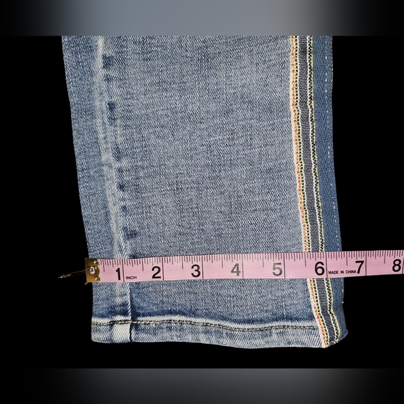 Anthropologie Pilcro Side Stripe Slim Boyfriend Jeans Light Mid Rise Sz 25/0 - Picture 13 of 13
